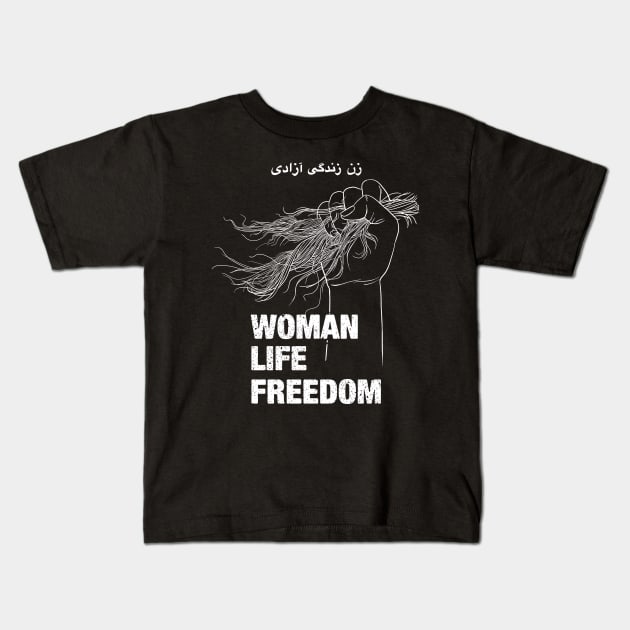 Women Life Freedom, Iran, Humain Rights Kids T-Shirt by StabbedHeart